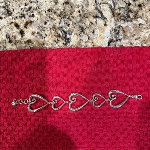 Brighton Silver Heart Swirl Bracelet